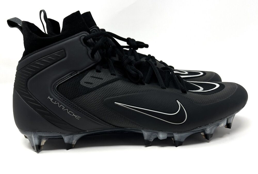 Nike Alpha Huarache 8 Elite LAX Black Lacrosse Cleats Mens Size 14 CW4440-011